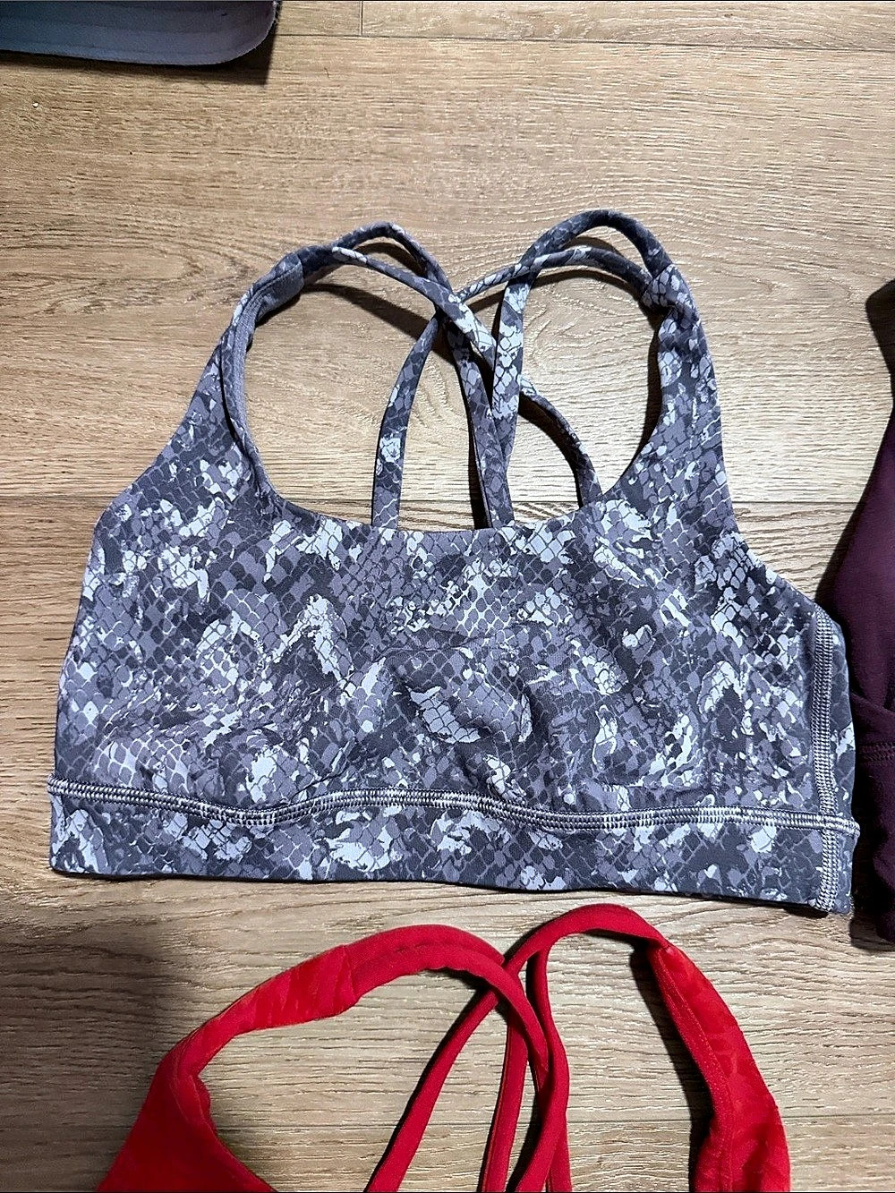 lululemon Free to Be Wild Bra *Long Line Sports Bra Set Red & Purple - Picture 7 of 7